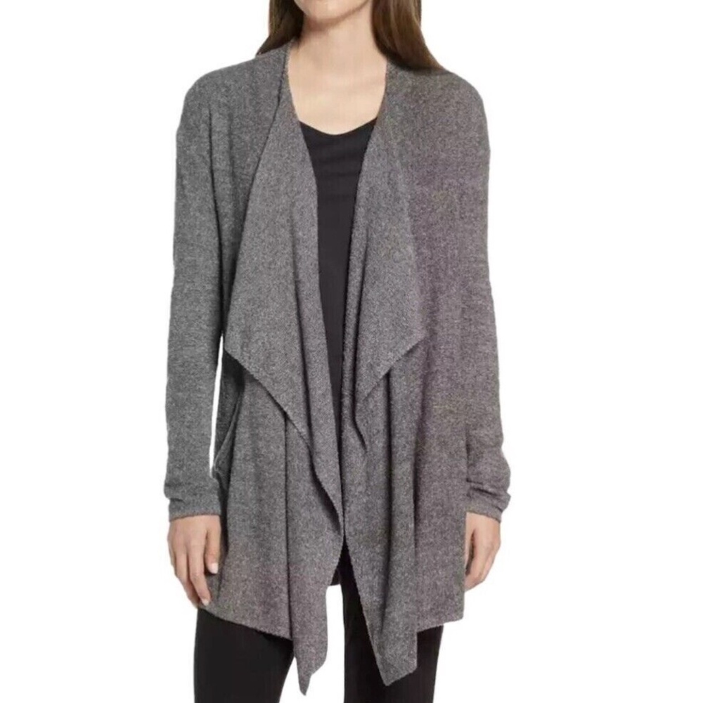NWT Barefoot Dreams [ S/M ] Cozychic Lite‎ Calypso Drape Cardigan in Grey